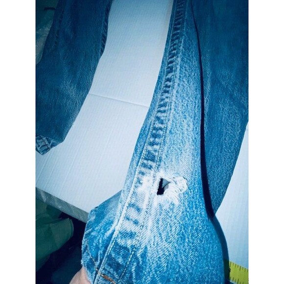 Vintage Y2K Diesel Rivec Straight Leg Distressed Denim Jeans Size 32 Italy 2001 - Picture 13 of 16